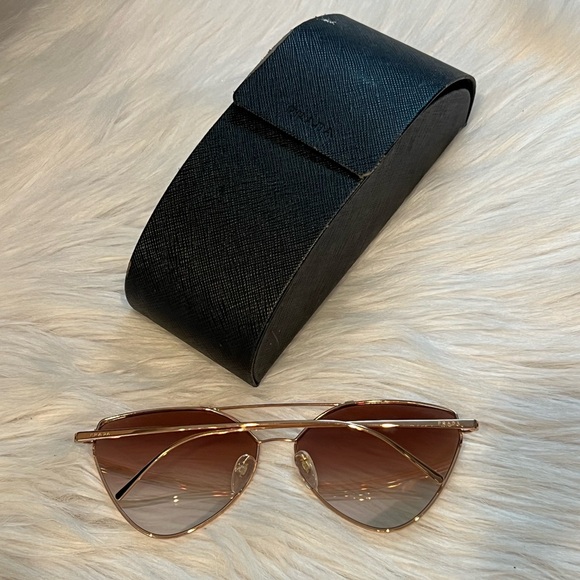 Prada Sunglasses Pink Gold/Gradient Pink Mirror - Picture 2 of 4